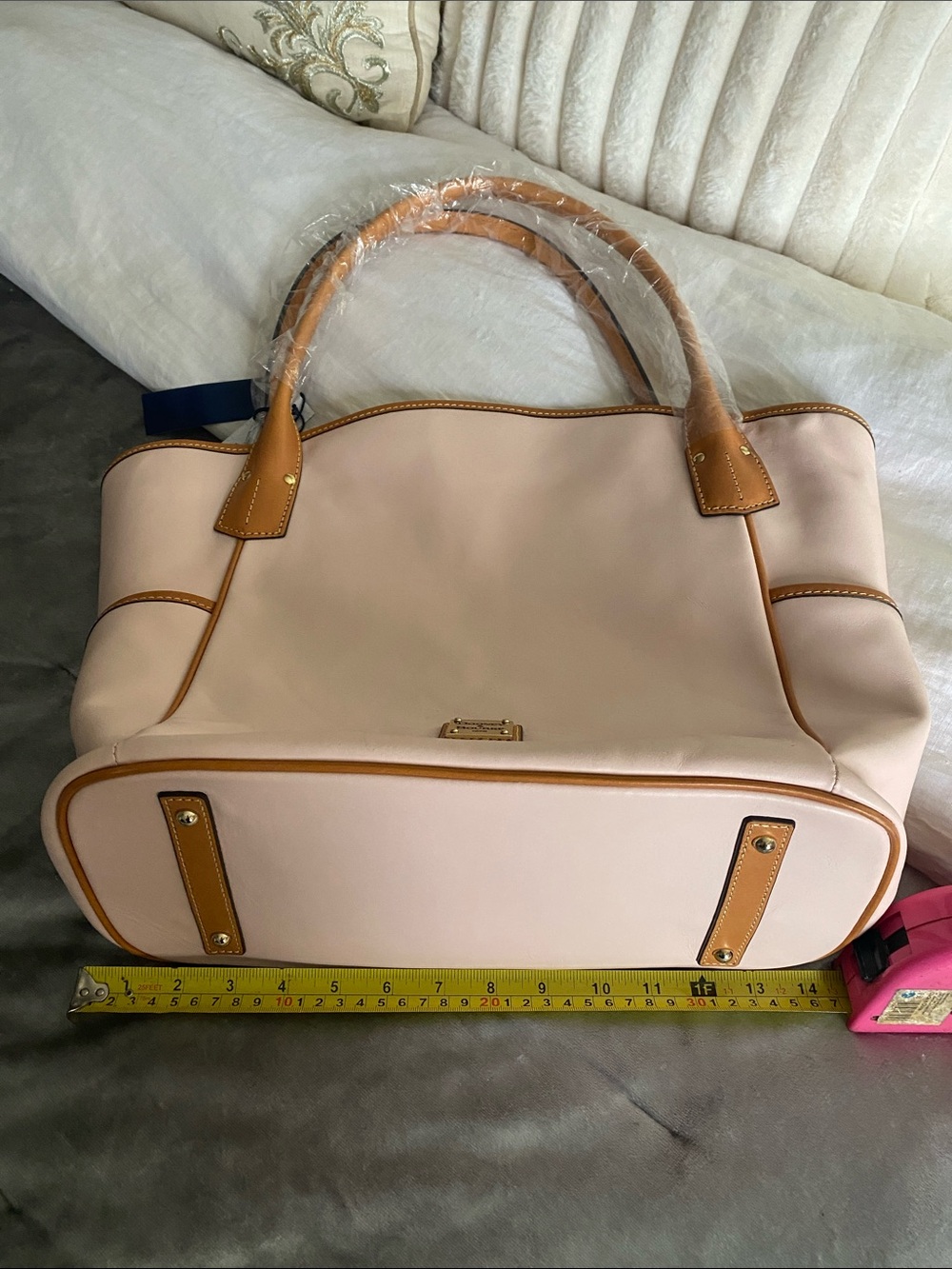 Dooney & Bourke Light Pink and Tan Tote - Picture 12 of 12